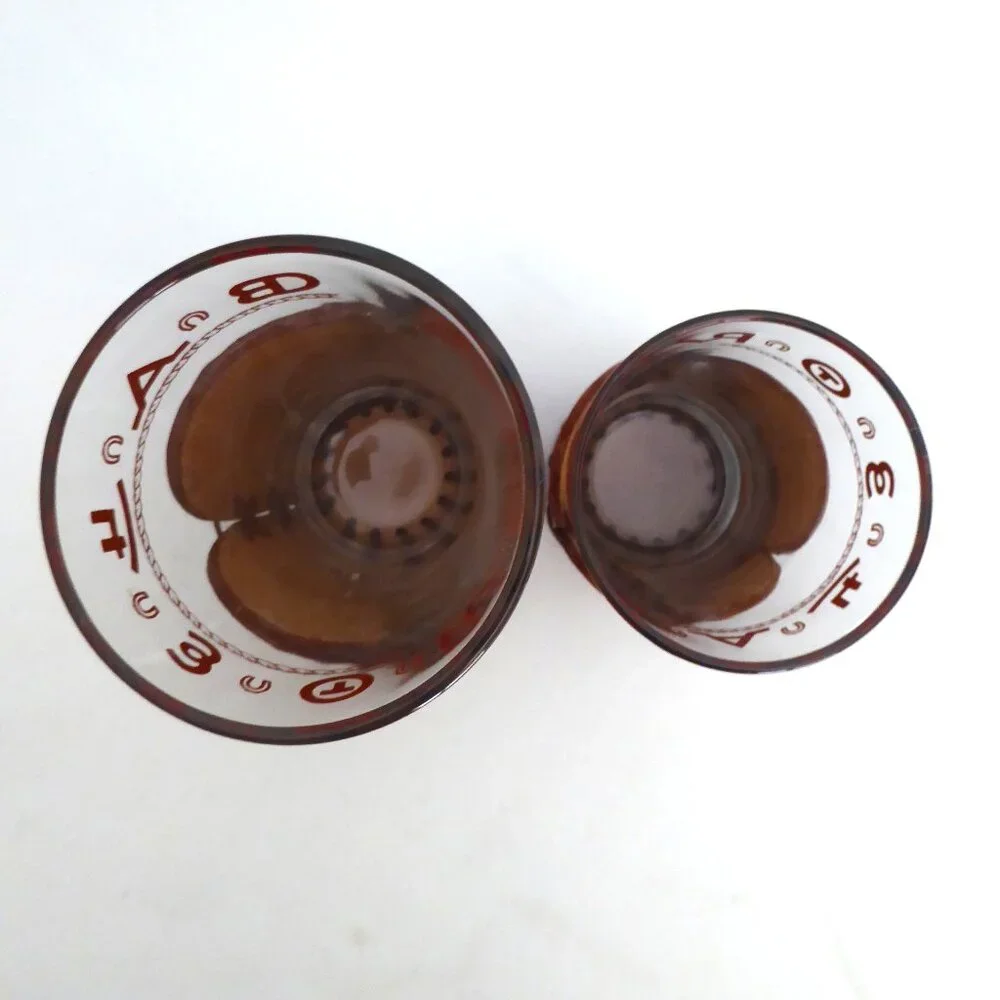 1950’s VINTAGE WESTERN THEMED COWBOY LONGHORN BRAND GLASS SET & WOOD COASTERS - Picture 13 of 16